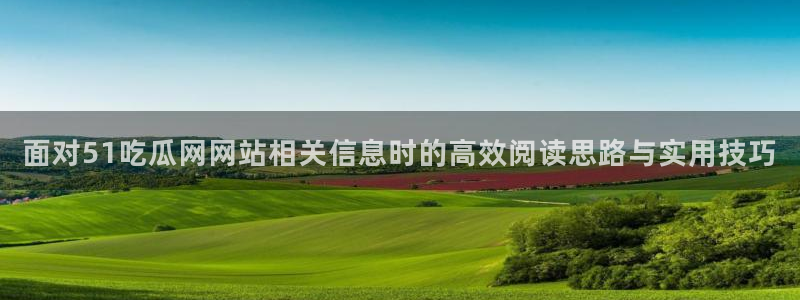 51吃瓜网络热点:面对51吃瓜网网站相关信息时的高效阅读思路与实用技巧